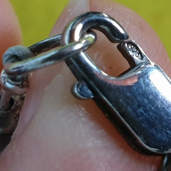 Vintage Brownish-Purple Freshwater Baroque Pearl Necklace with 925 Silver Clasp - Picture 10 of 13